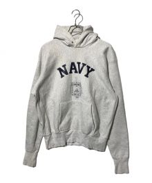 US NAVAL ACADEMY STORE（ユーエス ノーバル アカデミー ストア）の古着「リバースウィーブプリントパーカー」｜ライトグレー