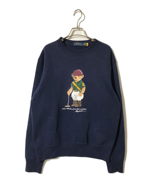 POLO RALPH LAUREN（ポロ・ラルフローレン）POLO RALPH LAUREN (ポロ・ラルフローレン) ポロベアプリントスウェット ネイビー サイズ:Ｍの古着・服飾アイテム