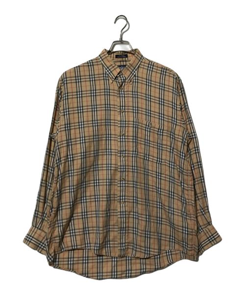 Burberry's（バーバリーズ）Burberry's (バーバリーズ) ノバチェックボタンダウンシャツ ベージュ サイズ:Mの古着・服飾アイテム