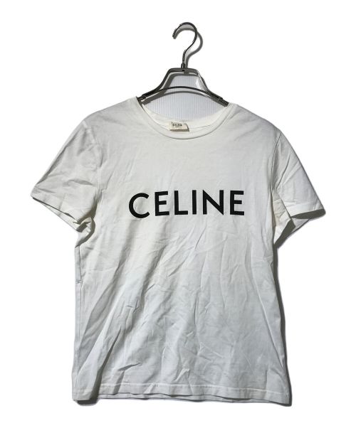 CELINE（セリーヌ）CELINE (セリーヌ) ロゴプリントTシャツ ホワイト サイズ:Mの古着・服飾アイテム