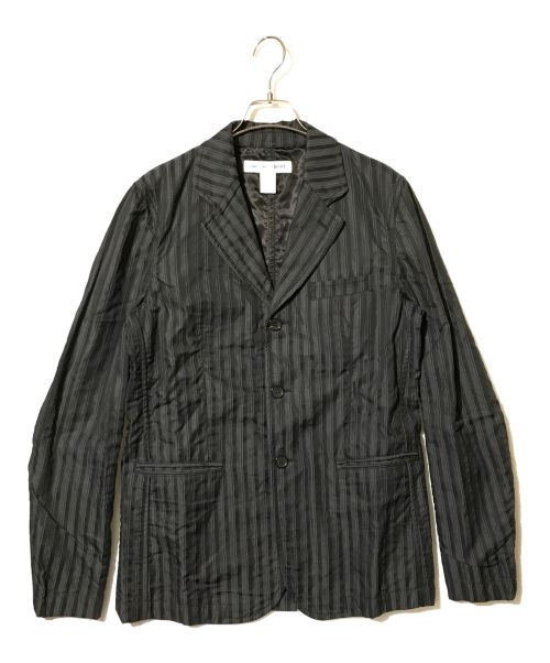 COMME des GARCONS SHIRT（コムデギャルソンシャツ）COMME des GARCONS SHIRT (コムデギャルソンシャツ) ストライプ3Bジャケット グレー×ブラック サイズ:38の古着・服飾アイテム