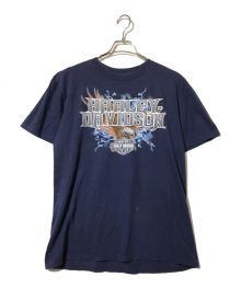 HARLEY-DAVIDSON（ハーレーダビッドソン）の古着「プリントTシャツ」｜ブルー