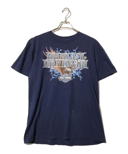 HARLEY-DAVIDSON（ハーレーダビッドソン）HARLEY-DAVIDSON (ハーレーダビッドソン) プリントTシャツ ブルー サイズ:Lの古着・服飾アイテム