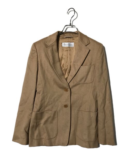 MaxMara（マックスマーラ）MaxMara (マックスマーラ) キャメル2Bテーラードジャケット ベージュ サイズ:40の古着・服飾アイテム