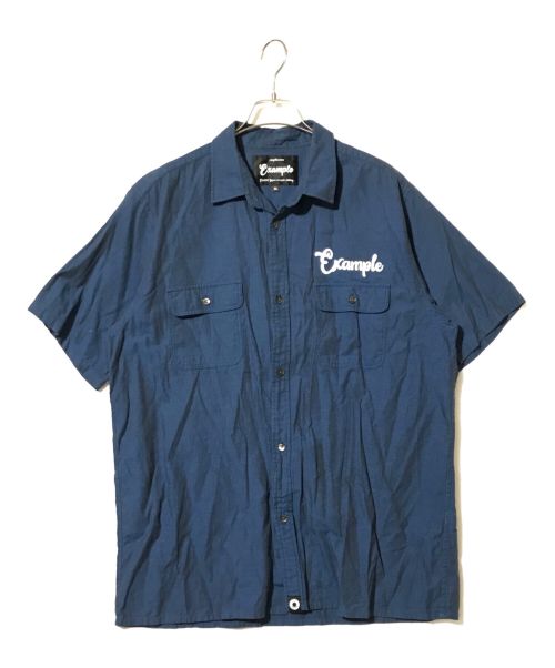 EXAMPLE（エグザンプル）EXAMPLE (エグザンプル) ロゴ半袖シャツ ブルー サイズ:XLの古着・服飾アイテム