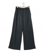 MAISON SPECIALメゾンスペシャル）の古着「Omega Rib Pin Tuck Wide Pants」｜グレー