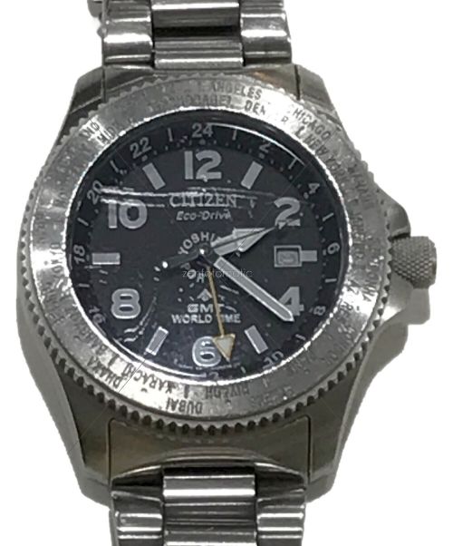 CITIZEN（シチズン）CITIZEN (シチズン) PORTER (ポーター) GMT WORLD TIME ブラックの古着・服飾アイテム