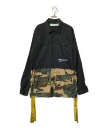 OFFWHITE（オフホワイト）の古着「切替カモフラ フィールド ミリタリージャケット」｜オリーブ