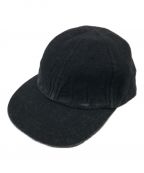 UNUSEDアンユーズド）の古着「BIO STONE WASH DENIM CAP」｜ブラック