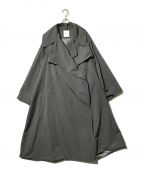 willfullyウィルフリー）の古着「water repellent taffeta big silhouette trench coat」｜グレー