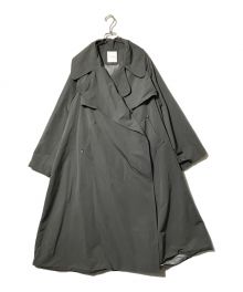 willfully（ウィルフリー）の古着「water repellent taffeta big silhouette trench coat」｜グレー