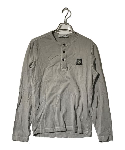 STONE ISLAND（ストーンアイランド）STONE ISLAND (ストーンアイランド) ヘンリーネックLSカットソー グレー サイズ:Sの古着・服飾アイテム