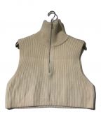 TODAYFULトゥデイフル）の古着「Halfzip Knit Vest」｜ベージュ