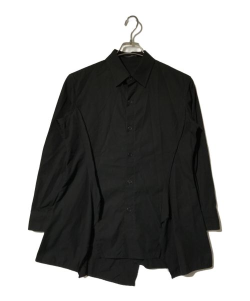 yohji yamamoto+noir（ヨウジヤマモトプリュスノアール）yohji yamamoto+noir (ヨウジヤマモトプリュスノアール) デザインロングスリーブシャツ ブラック サイズ:1の古着・服飾アイテム