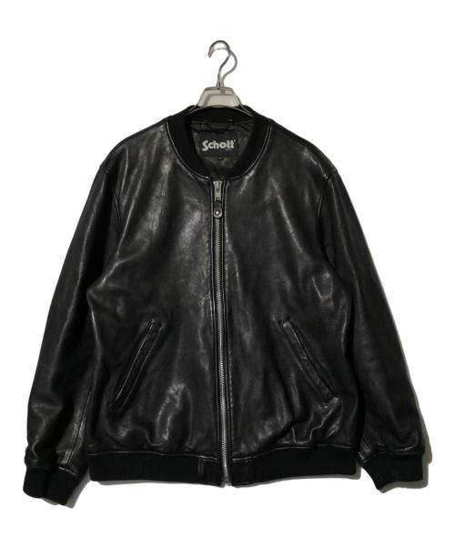 Schott（ショット）Schott (ショット) LEATHERBOWERYJACKET ブラック サイズ:2XLの古着・服飾アイテム