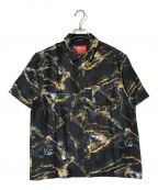 SUPREMEシュプリーム）の古着「MARBLE SILK SS SHIRT/半袖シャツ」｜イエロー×ブラック