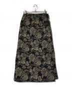 Needles×JOURNAL STANDARDニードルズ×ジャーナル スタンダード）の古着「WRAP SKIRT JS SP」｜ベージュ×ブラック