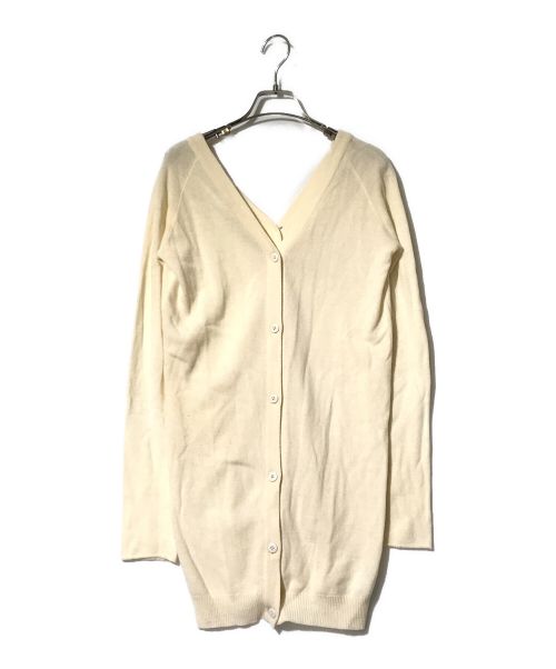 MM6 Maison Margiela（エムエムシックス メゾンマルジェラ）MM6 Maison Margiela (エムエムシックス メゾンマルジェラ) ウールナイロンデザインカーディガン アイボリー サイズ:Lの古着・服飾アイテム