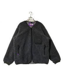 THE NORTHFACE PURPLELABEL（ザ・ノースフェイス パープルレーベル）の古着「Wool Boa WINDSTOPPER Field Cardigan」｜グレー