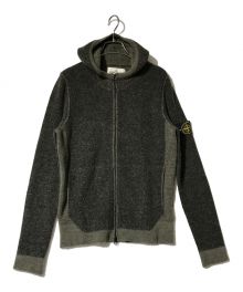 STONE ISLAND（ストーンアイランド）の古着「ニットパーカー/LANA WOOL KNIT HOODIE」｜グリーン