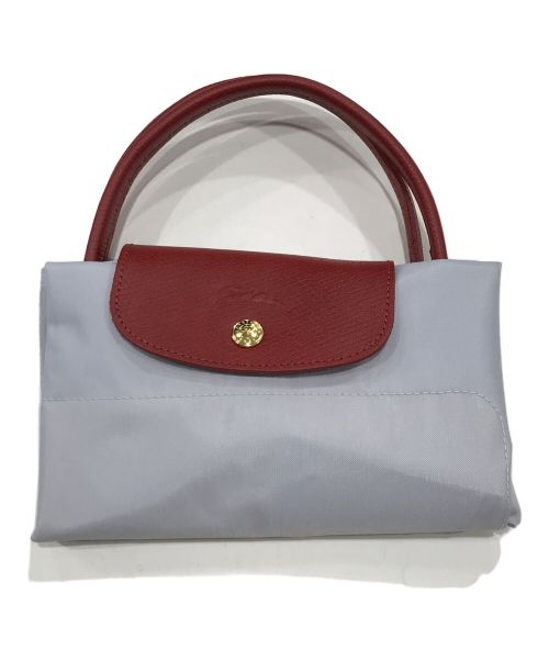 LONGCHAMP（ロンシャン）LONGCHAMP (ロンシャン) 折りたたみトートバック グレー×ブラックの古着・服飾アイテム