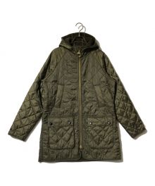 Barbour（バブアー）の古着「キルティングフードジャケット」｜オリーブ