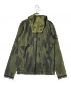 STONE ISLANDストーンアイランド）の古着「Plum Flowing Camo Removeable Mussola Hooded Sweatshirt」｜オリーブ