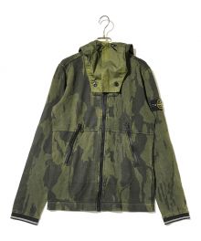 STONE ISLAND（ストーンアイランド）の古着「Plum Flowing Camo Removeable Mussola Hooded Sweatshirt」｜オリーブ