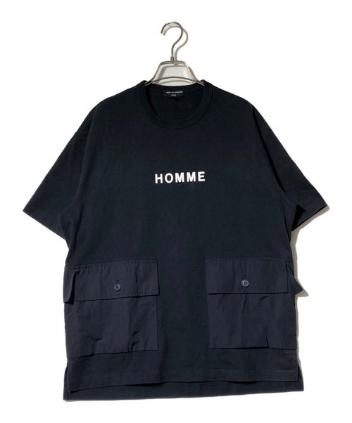 COMME des GARCONS HOMME（コムデギャルソン オム）COMME des GARCONS HOMME (コムデギャルソン オム) フラップビッグポケットTシャツ ネイビー サイズ:Sの古着・服飾アイテム