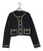 FOXEYフォクシー）の古着「Knit Jacket Bonheur」｜ブラック