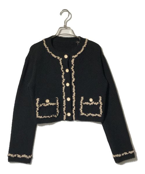 FOXEY（フォクシー）FOXEY (フォクシー) Knit Jacket Bonheur ブラック サイズ:38 未使用品の古着・服飾アイテム