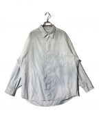 Graphpaperグラフペーパー）の古着「Broad Oversized L/S Regular Collar Shirt」｜スカイブルー