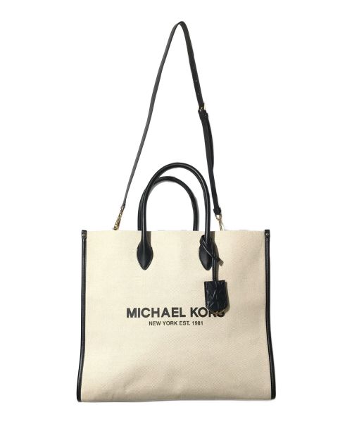 MICHAEL KORS（マイケルコース）MICHAEL KORS (マイケルコース) ロゴトートバッグ ベージュの古着・服飾アイテム