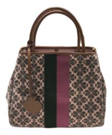 Kate Spade（ケイトスペード）の古着「SPADE FLOWER JACQUARD EVERYTHING MEDIUM TOTE」｜ピンク