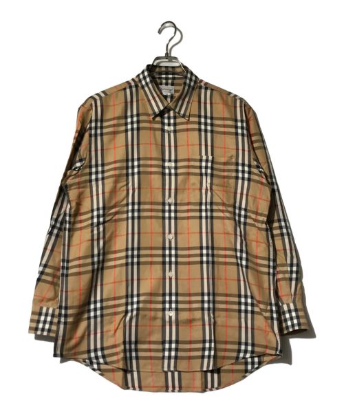 Burberry's（バーバリーズ）Burberry's (バーバリーズ) シャドーホースノヴァチェックシャツ ベージュ サイズ:Largeの古着・服飾アイテム