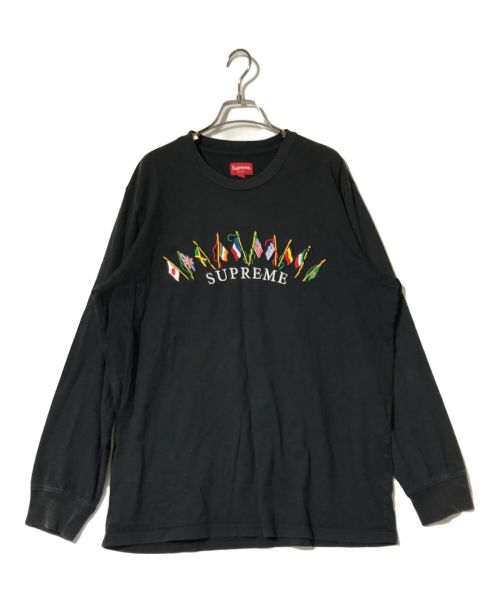 SUPREME（シュプリーム）Supreme (シュプリーム) FLAGS-ロングスリーブカットソー ブラック サイズ:Lの古着・服飾アイテム