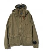 C.P COMPANYシーピーカンパニー）の古着「Pigment Dyed Mille Miglia Goggle Jacket」｜ベージュ