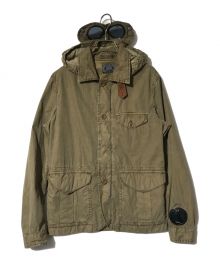 C.P COMPANY（シーピーカンパニー）の古着「Pigment Dyed Mille Miglia Goggle Jacket」｜ベージュ