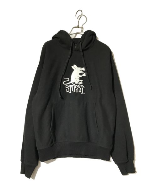 stussy（ステューシー）stussy (ステューシー) プルオーバーパーカー ブラック サイズ:Mの古着・服飾アイテム