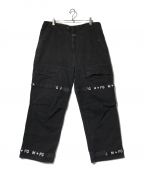 MARITHE+FRANCOIS GIRBAUDマリテフランソワジルボー）の古着「WIDE BLACK DENIM PANTS」｜ブラック