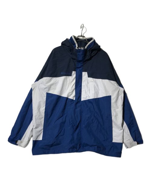 Columbia（コロンビア）Columbia (コロンビア) ナイロンジップアップジャケット グレー×ブルー サイズ:3XLの古着・服飾アイテム