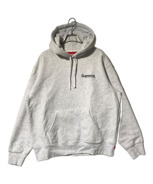 SUPREME（シュプリーム）Supreme (シュプリーム) WORLDWIDE HOODED SWEATSHIRT ライトグレー サイズ:Sの古着・服飾アイテム