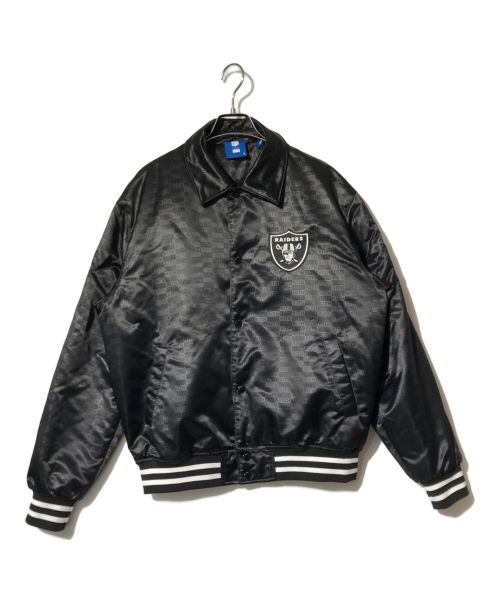 KITH（キス）KITH (キス) NFL (エヌエフエル) Raiders Satin Bomber Jacket ブラック サイズ:Ｓの古着・服飾アイテム