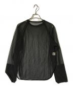 TODAYFULトゥデイフル）の古着「SHEER CREWNECK PULLOVER」｜ブラック