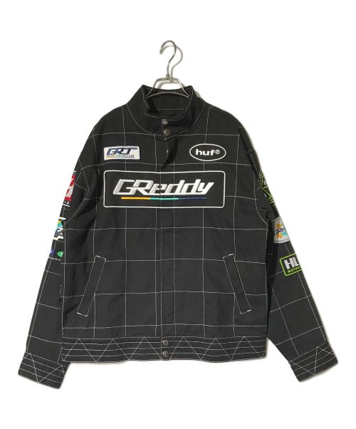 HUF（ハフ）HUF (ハフ) X GREDDY RACING TEAM JACKET ブラック サイズ:Lの古着・服飾アイテム