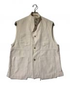 AURALEEオーラリー）の古着「Hard Twist Double Cloth Vest」｜ホワイト