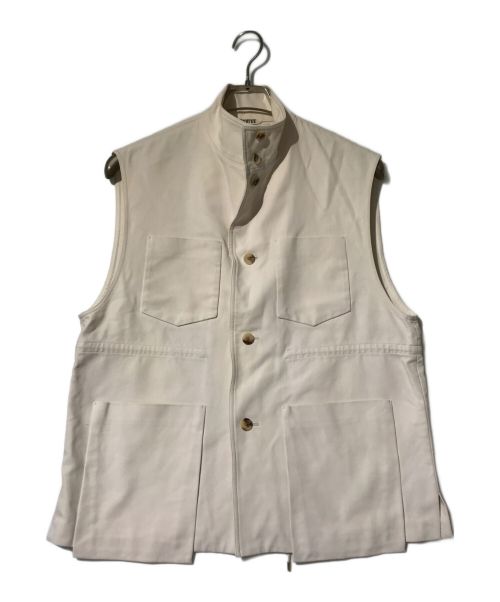 AURALEE（オーラリー）AURALEE (オーラリー) Hard Twist Double Cloth Vest ホワイト サイズ:1の古着・服飾アイテム