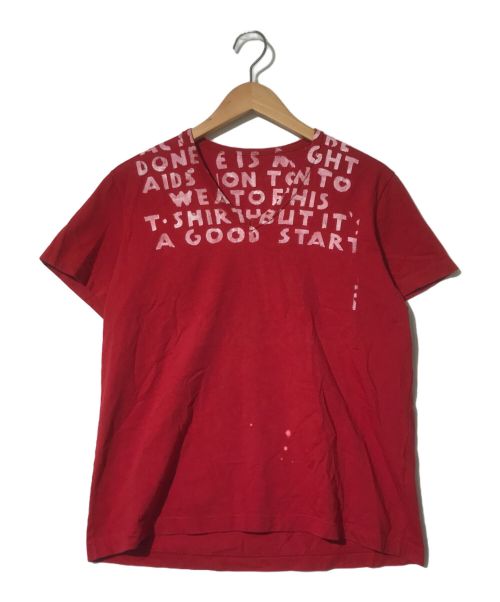 MARTIN MARGIELA（マルタン・マルジェラ）MARTIN MARGIELA (マルタン・マルジェラ) 初期 AIDS TEE レッド サイズ:表記なしの古着・服飾アイテム