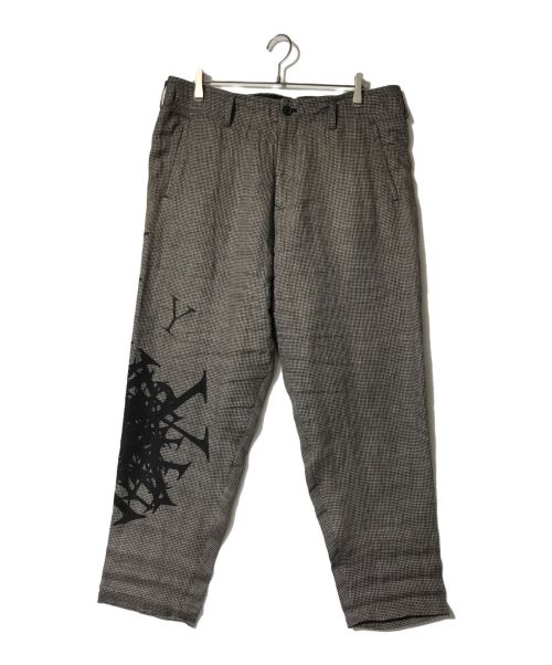 Yohji Yamamoto pour homme（ヨウジヤマモト プールオム）Yohji Yamamoto pour homme (ヨウジヤマモト プールオム) HOUNDSTOOTH PRINT PANTS グレー サイズ:3 未使用品の古着・服飾アイテム