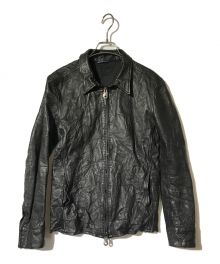 Junhashimoto（ジュンハシモト）の古着「SPY WASHABLE CALF ZIP LEATHER JACKET」｜ブラック